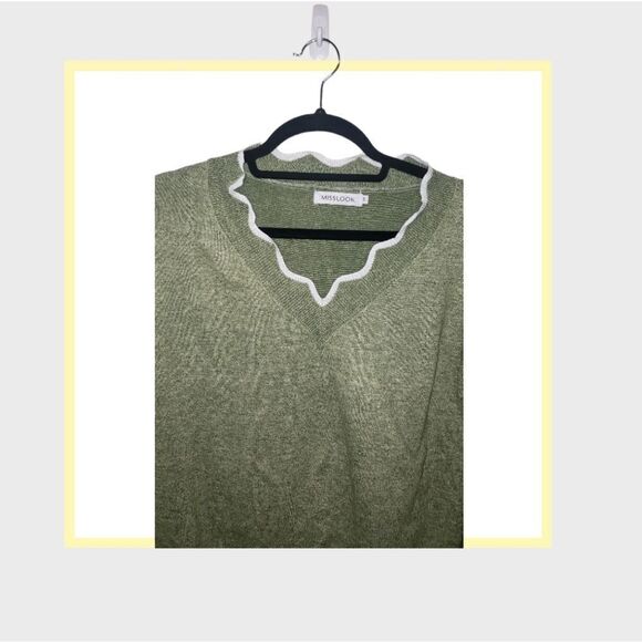 Miss look Knitted Sweater Tops Women's Autumn Winter Warm Pullover Sweater - Picture 5 of 6